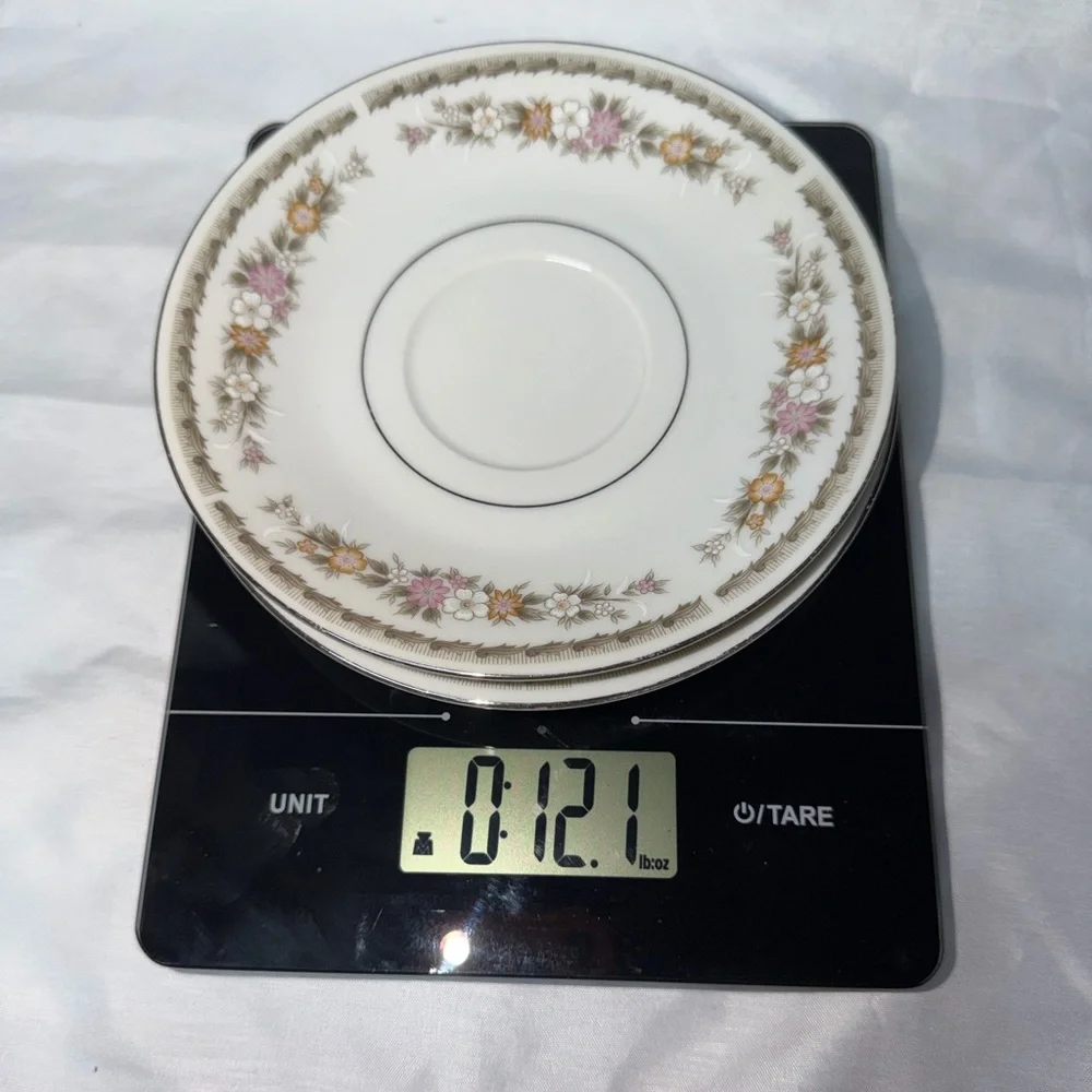 Crescent White and Pink Floral Dinnerware Set